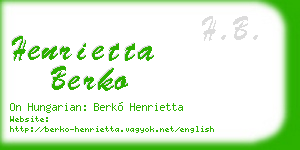henrietta berko business card